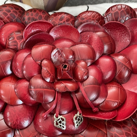 NEW gorgeous vintage Brighton Roselie Red Handbag - Picture 5 of 8